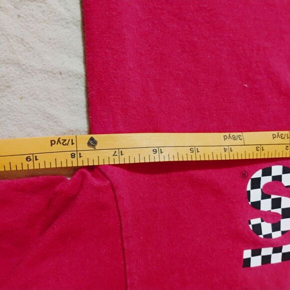 Vans Red Checkerboard Logo T-Shirt Youth Large / Women’s Small - Picture 3 of 5